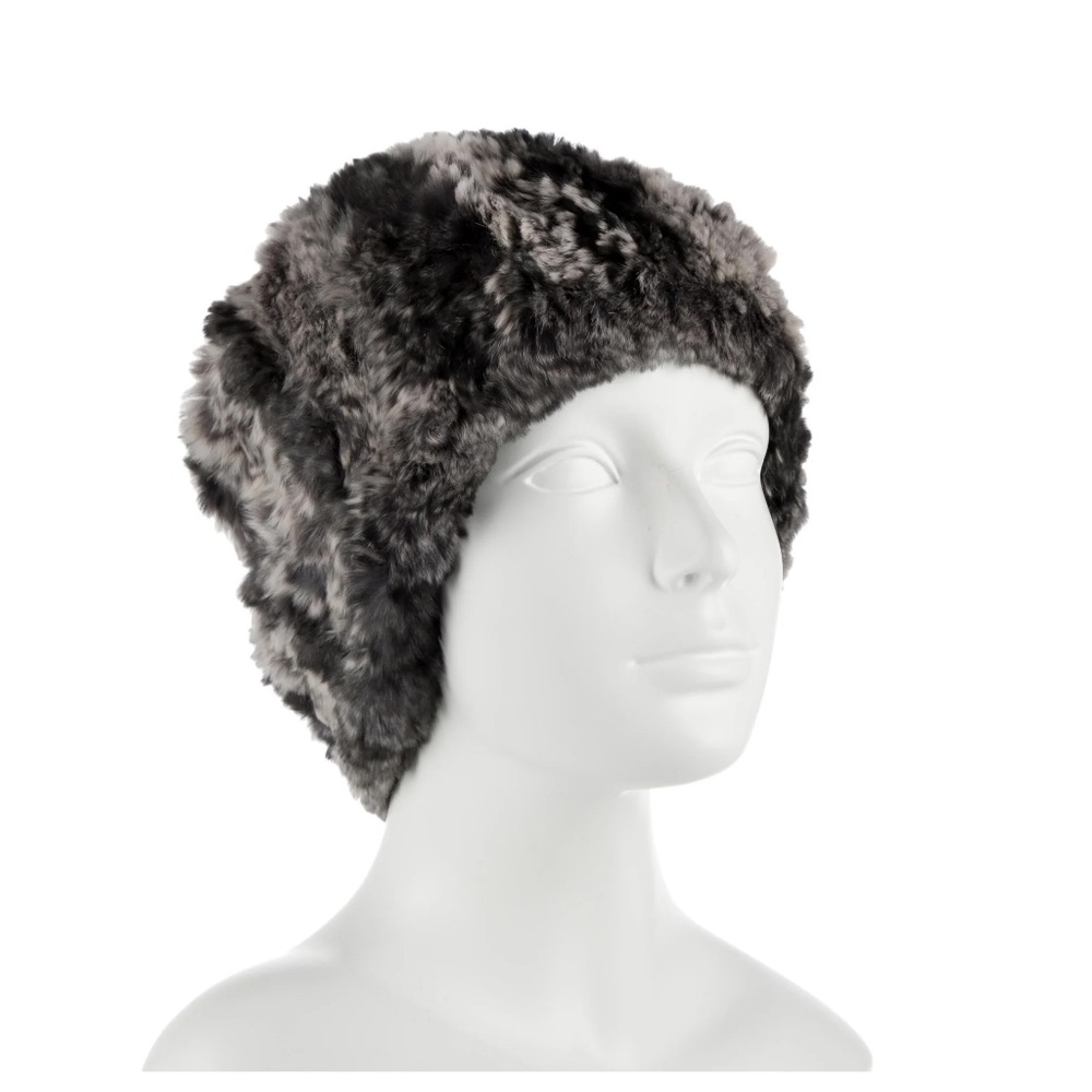 Rabbit Fur Printed Hat
